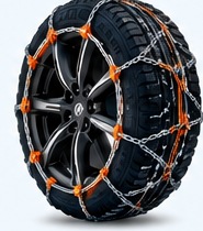 Autoband met sneeuwketting
